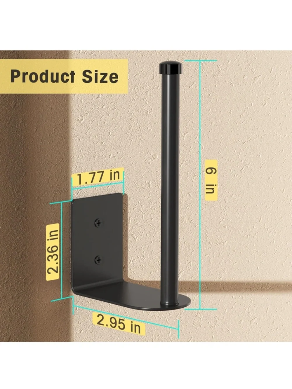 2 Wall-Mount Cap Holder Rack - Black